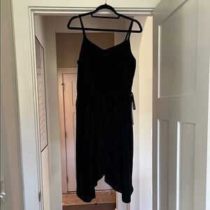 GAP Black Sleeveless Spaghetti Strap Midi Sundress